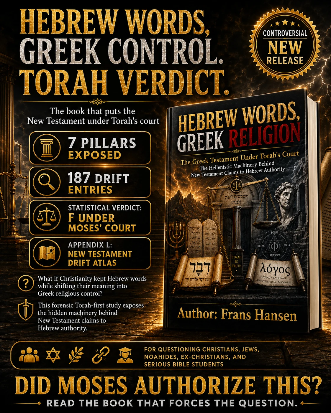 Hebrew Words, Greek Religion sales poster by Frans Hansen
