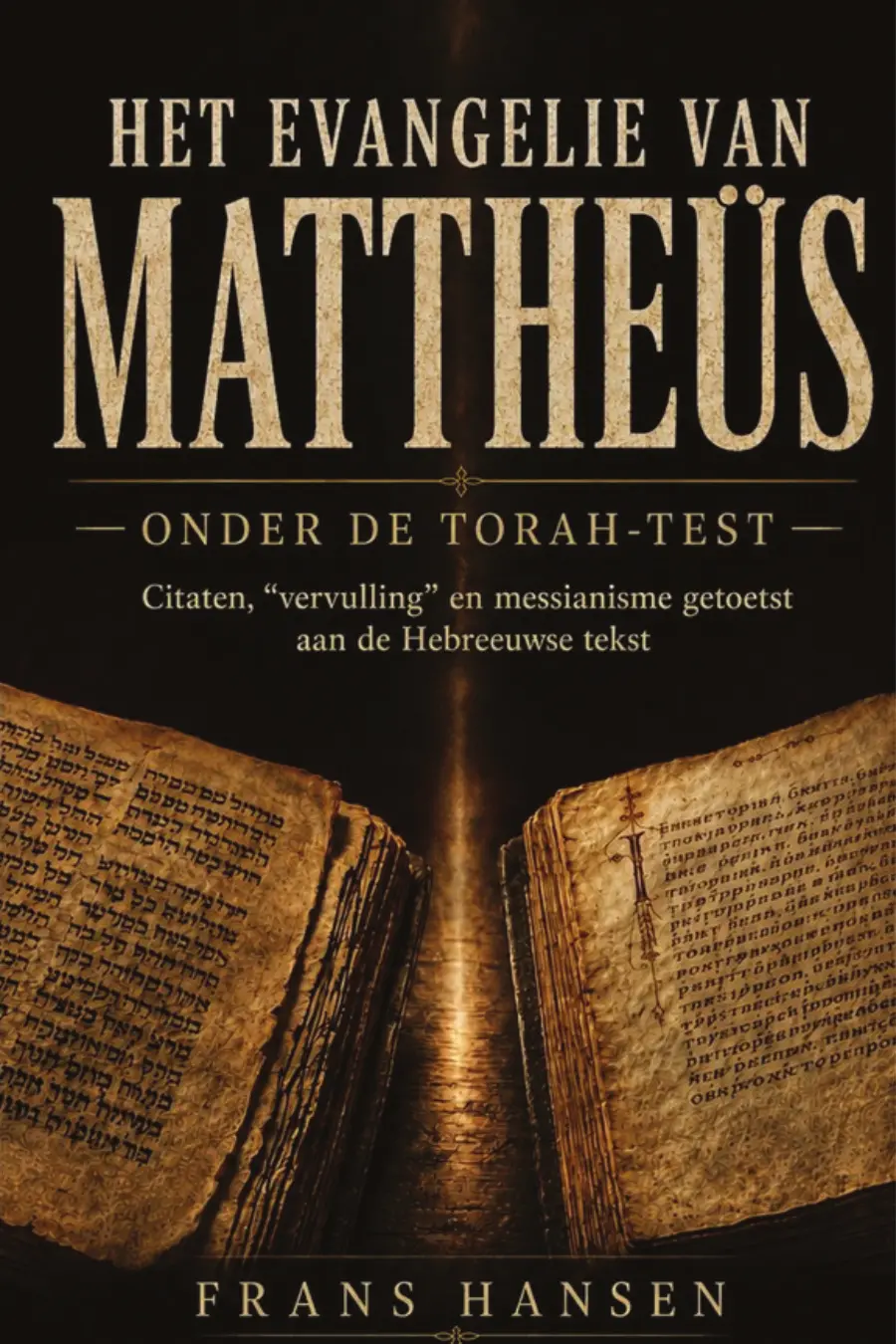 Omslag van: HET EVANGELIE VAN MATTHEUS ONDER DE TORAH-TEST: Citaten, “vervulling” en messianisme getoetst aan de Hebreeuwse tekst