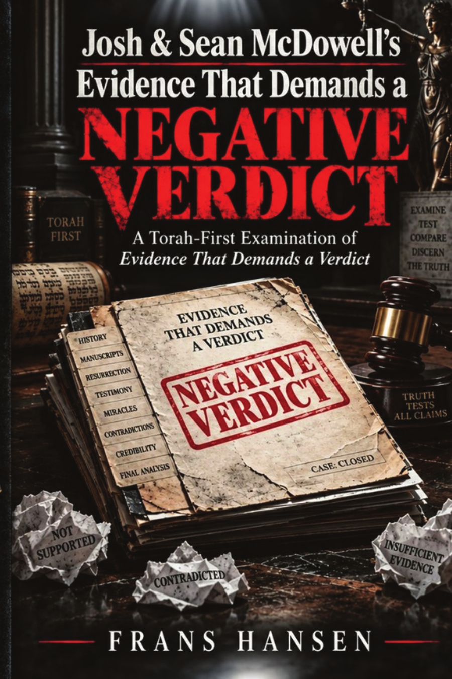 フランス・ハンセン著『Josh & Sean McDowell’s Evidence That Demands a Negative Verdict』の表紙