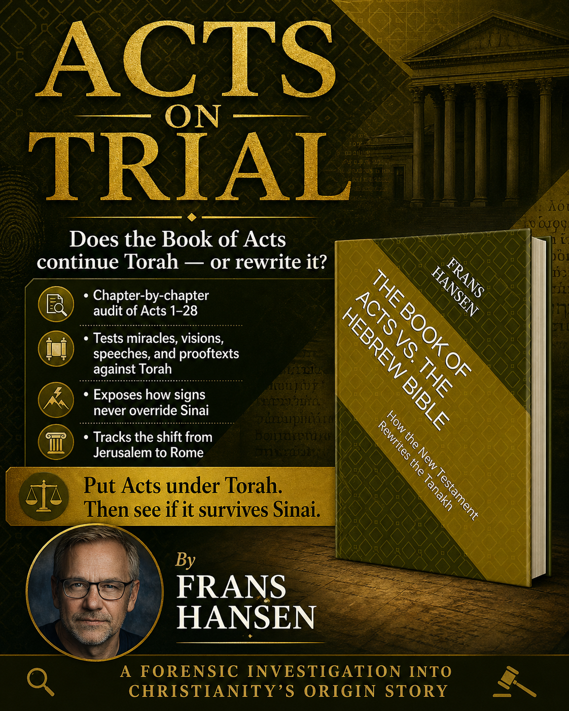 Visual sales pitch for THE BOOK OF ACTS VS. THE HEBREW BIBLE